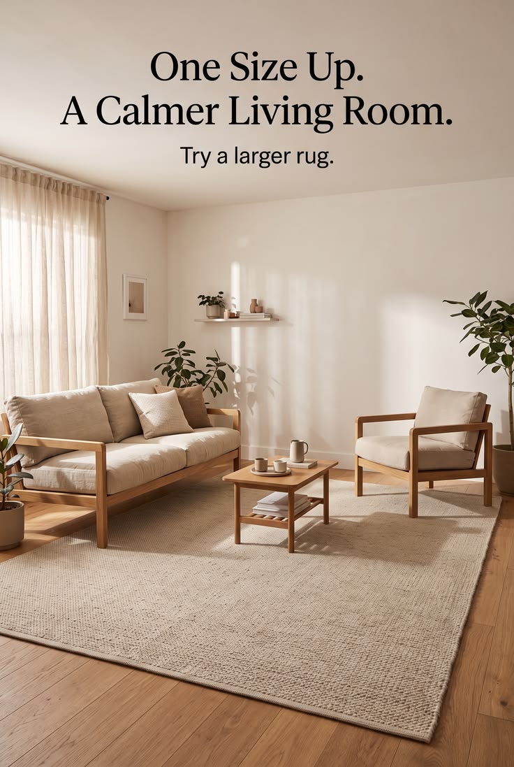 Olive linen sofa with a striped cushion and a slim walnut C-shaped side table holding a cup and a book, in front of a garden window